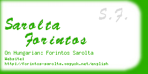 sarolta forintos business card